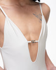 Cream One-Piece Bathing Suit