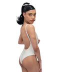 Cream One-Piece Bathing Suit