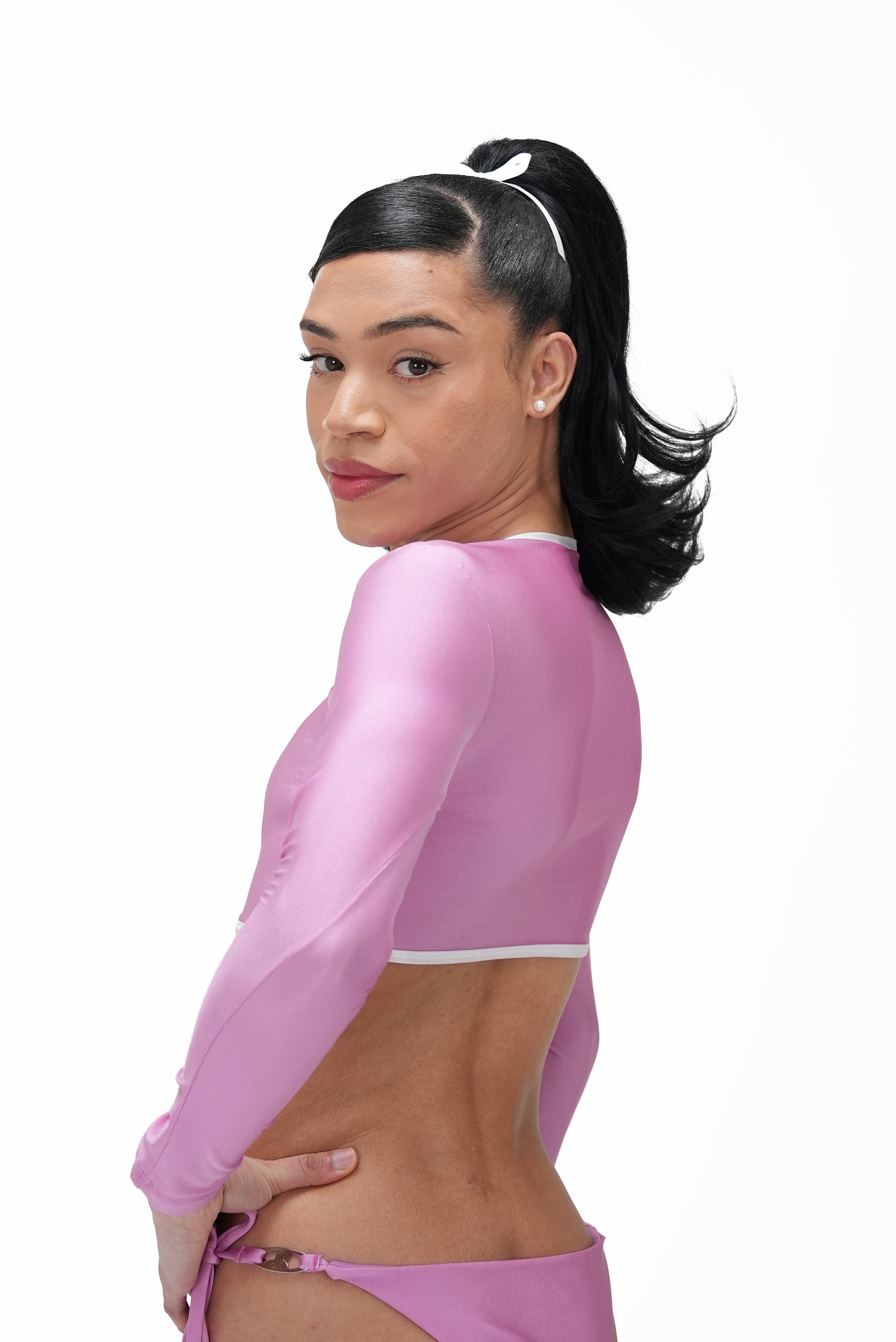 Fuchsia Swim Long Sleeve
