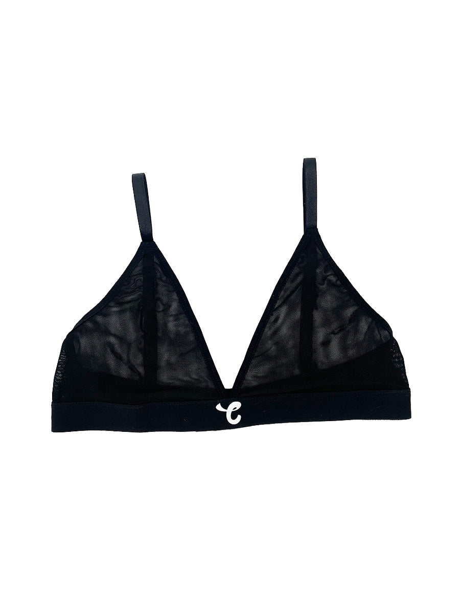 Black Mesh Bra